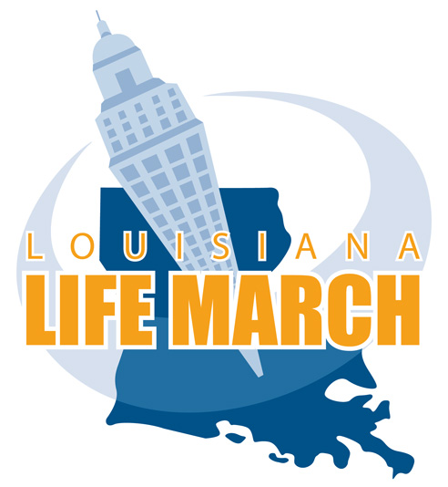 Louisiana Life March logo with tag and date