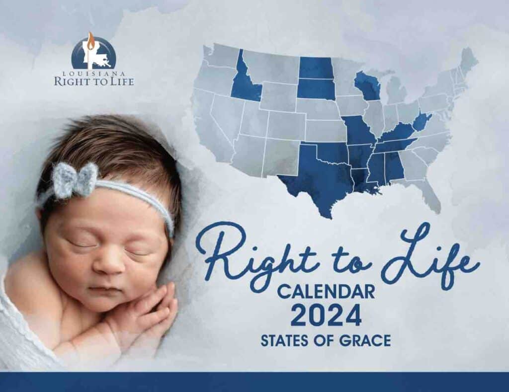 Right to Life Wall Calendar Louisiana Right to Life